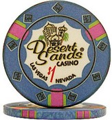 Desert Sands Casino 10g $1 Poker Chip Sold by the Roll, 10-DS1